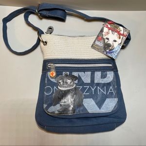 Fuzzynation Dachshund fabric/knit shoulder bag